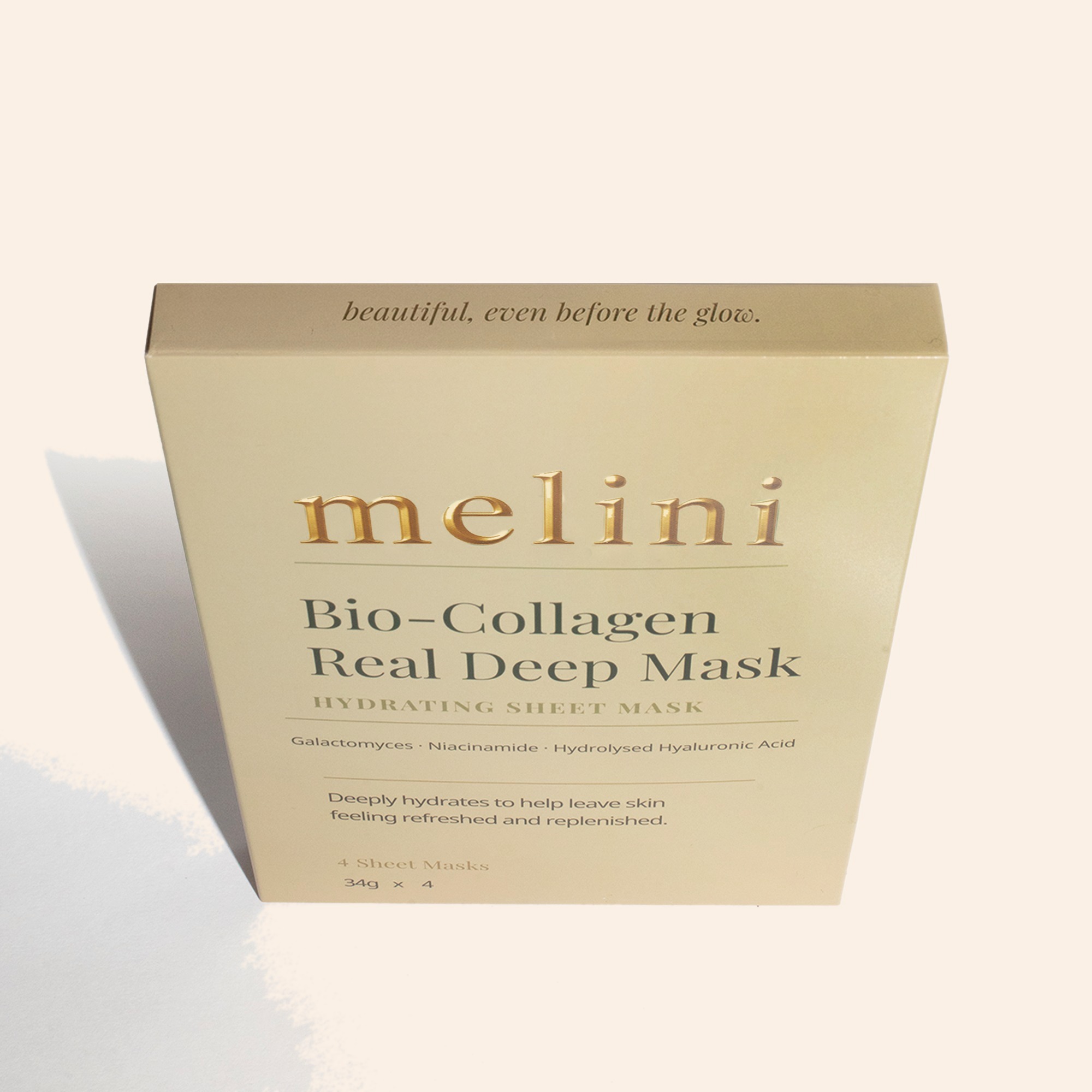 Melini Bio-Collagen mask box — top view